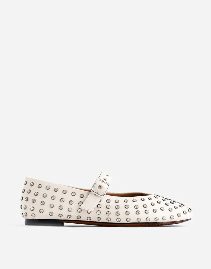Madewell The Remy Mary Jane Flat Ecru Women Flats and Loafers