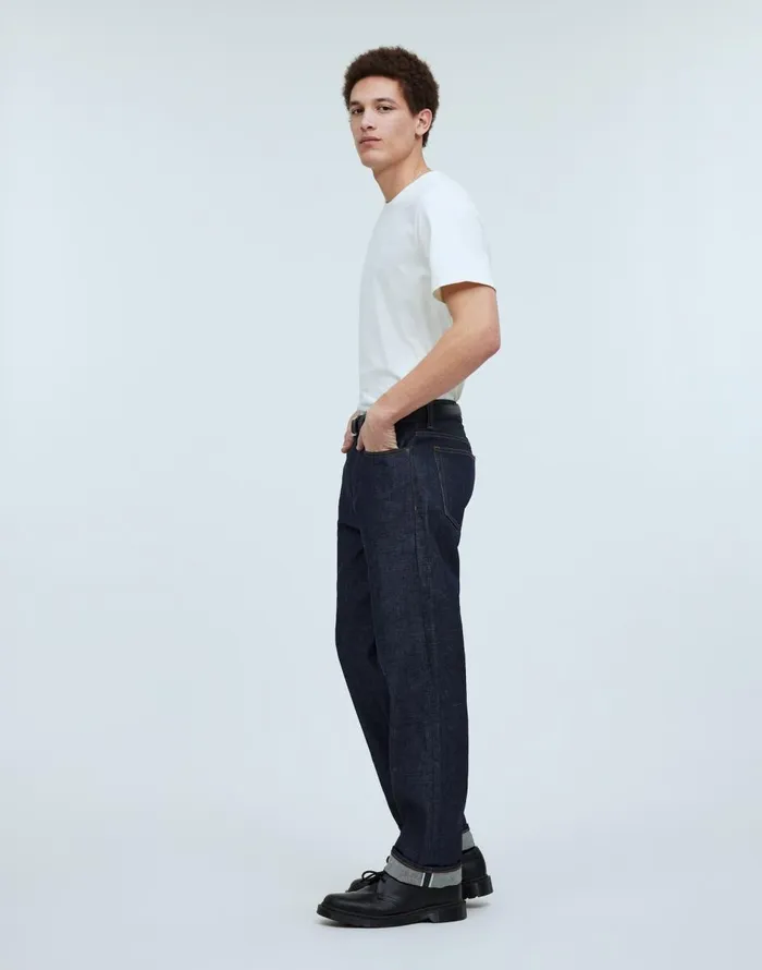 Madewell Vintage Relaxed Straight Jeans In Raw Selvedge Raw Selvedge Men Jeans