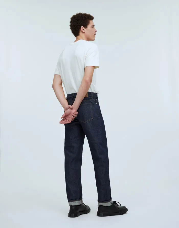 Madewell Vintage Relaxed Straight Jeans In Raw Selvedge Raw Selvedge Men Jeans