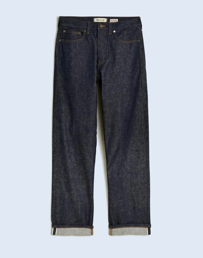 Madewell Vintage Relaxed Straight Jeans In Raw Selvedge Raw Selvedge Men Jeans