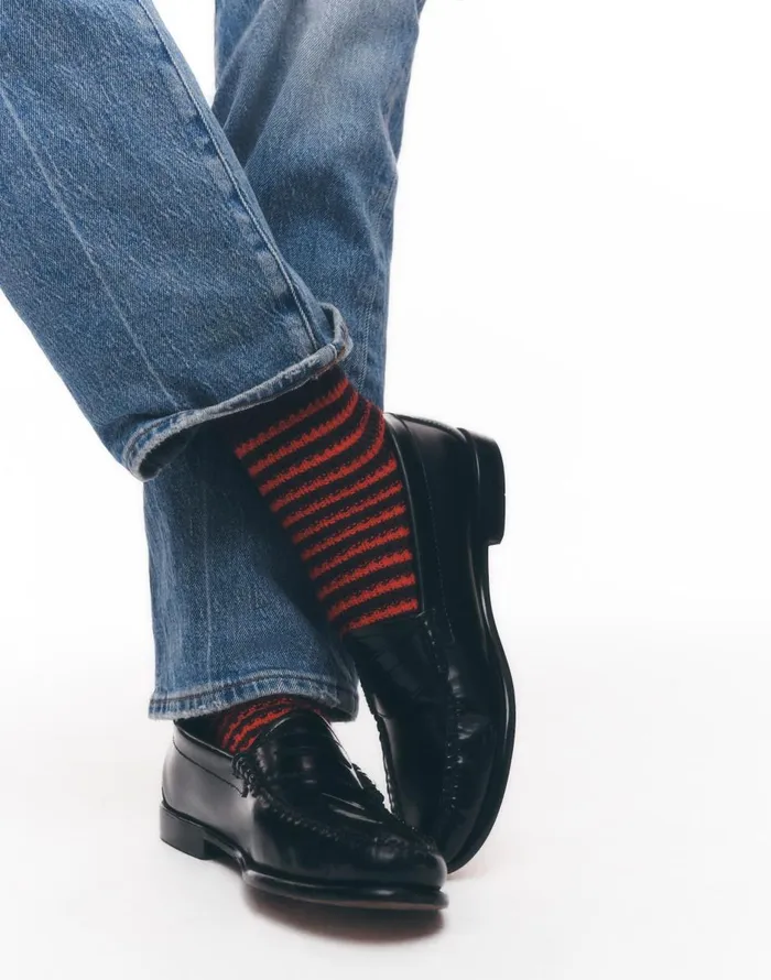 Madewell WaffleKnit Ankle Socks Cabernet Women Socks