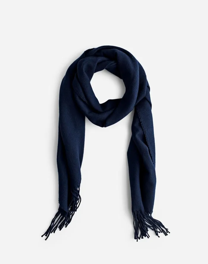 Madewell Wool Scarf Dark Nightfall Men Hats and Scarves