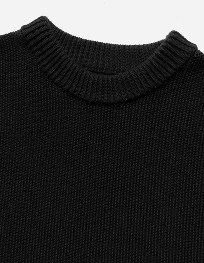 Maharishi Crew Sweats 1462 Maharishi Knitted Crew Black 8211 Men