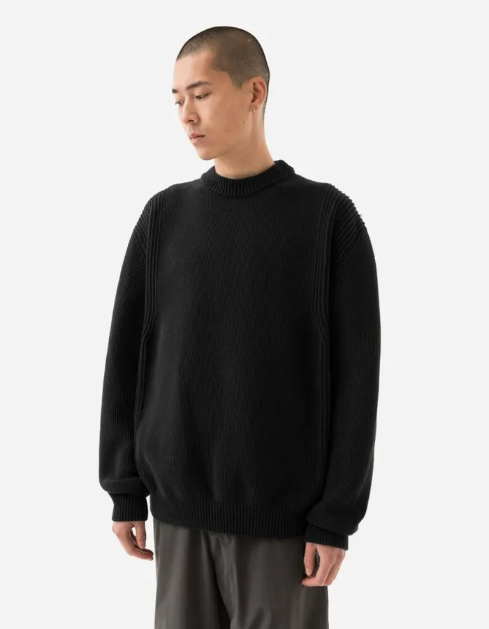 Maharishi Crew Sweats 1462 Maharishi Knitted Crew Black 8211 Men