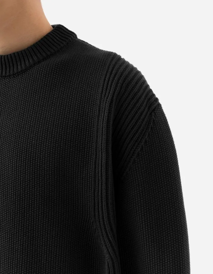 Maharishi Crew Sweats 1462 Maharishi Knitted Crew Black 8211 Men