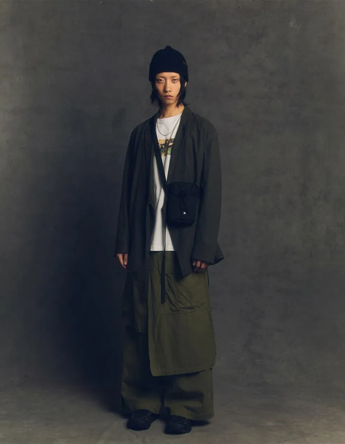 Maharishi Hakama Pants 4588 Asym Cargo Hakama Pants Olive OG107F 8211 Men