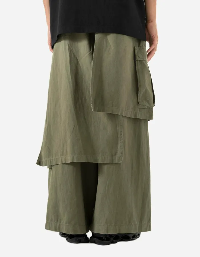 Maharishi Hakama Pants 4588 Asym Cargo Hakama Pants Olive OG107F 8211 Men