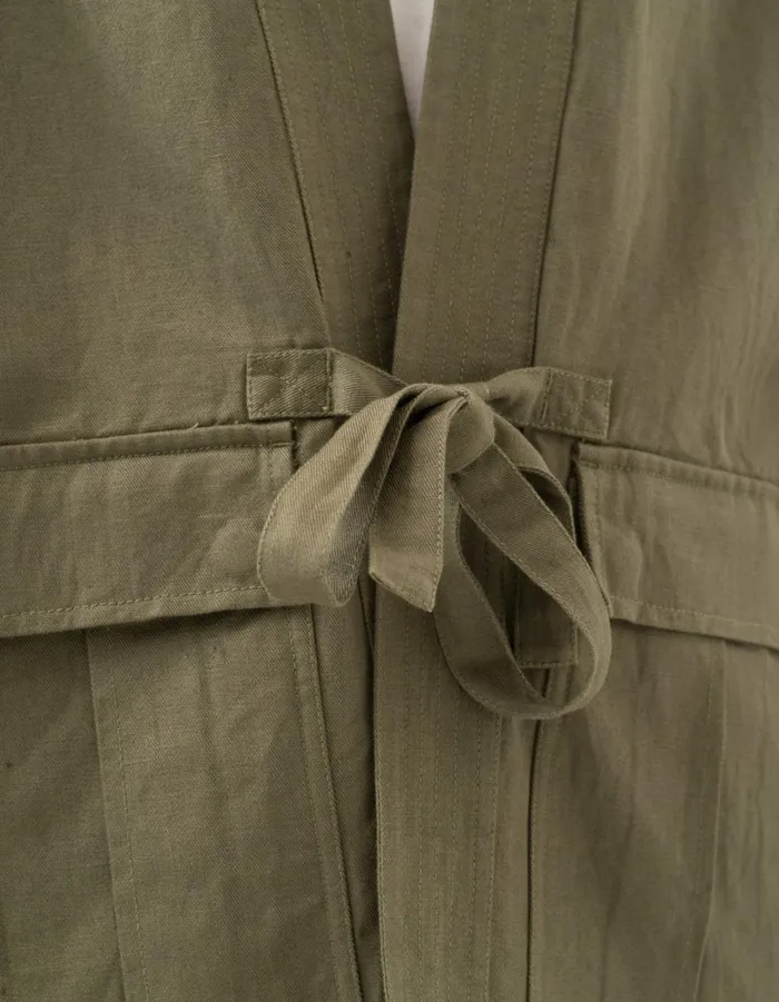 Maharishi Kimonos 6028 Hemp Cargo Hanten Jacket Olive OG107F 8211 Men
