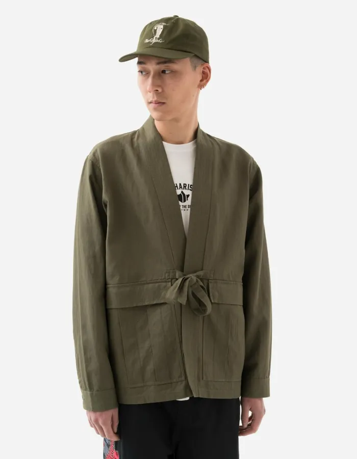 Maharishi Kimonos 6028 Hemp Cargo Hanten Jacket Olive OG107F 8211 Men