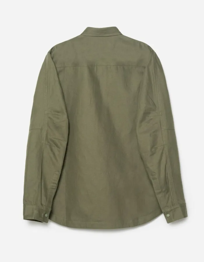 Maharishi Long Sleeve Shirts 7028 MILTYPE Organic Custom Shirt Olive OG107F 8211 Men