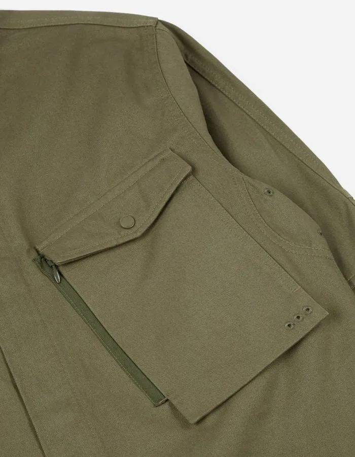 Maharishi Long Sleeve Shirts 7028 MILTYPE Organic Custom Shirt Olive OG107F 8211 Men