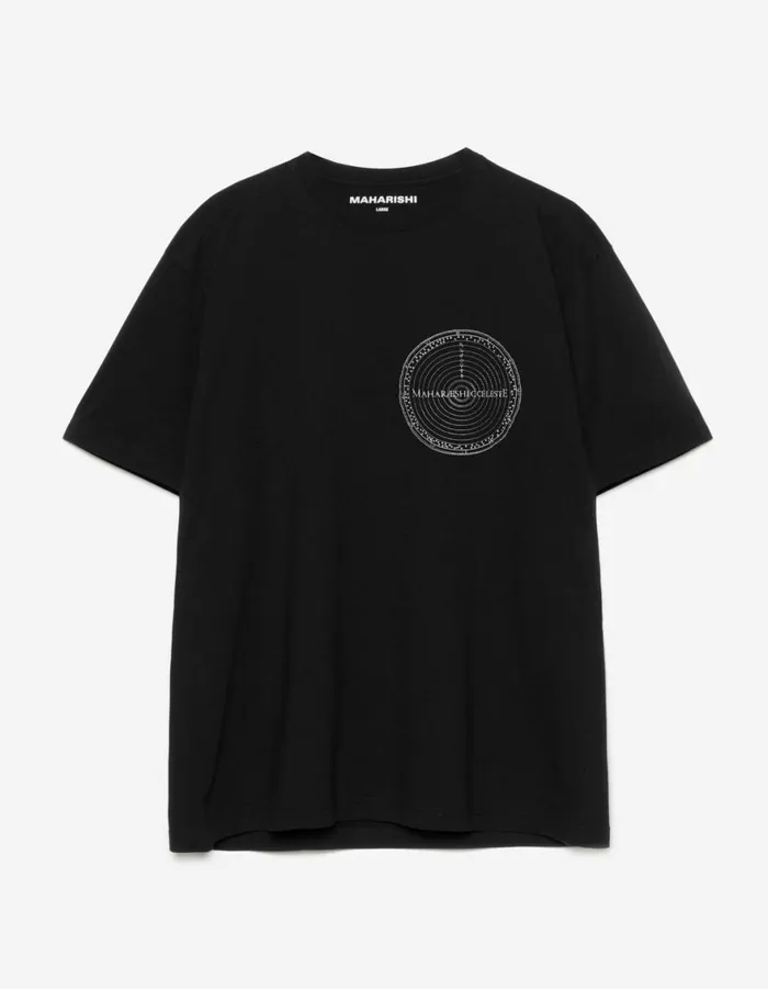 Maharishi Short Sleeve TShirts 1456 Celeste Zodiac TShirt Black 8211 Men