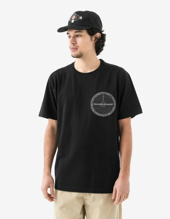 Maharishi Short Sleeve TShirts 1456 Celeste Zodiac TShirt Black 8211 Men