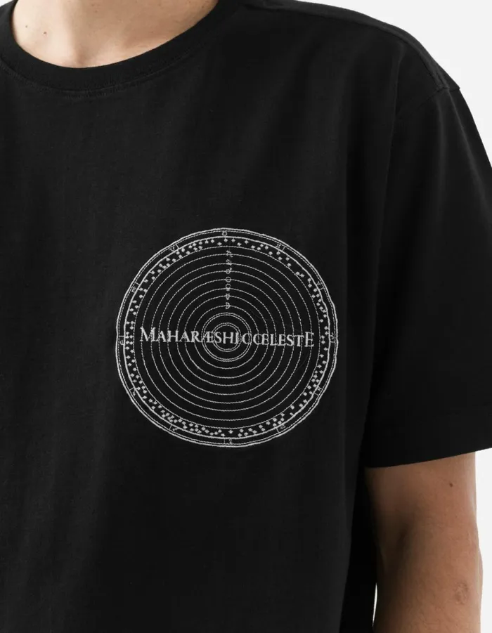 Maharishi Short Sleeve TShirts 1456 Celeste Zodiac TShirt Black 8211 Men