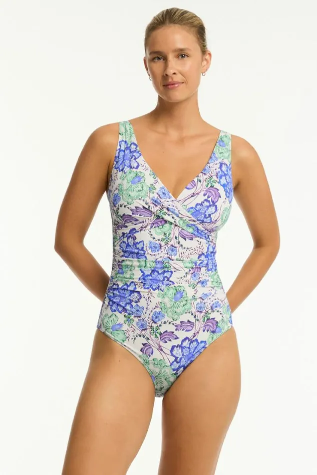 Malay Cross Front One Piece Malay Women Sea Level One Pieces