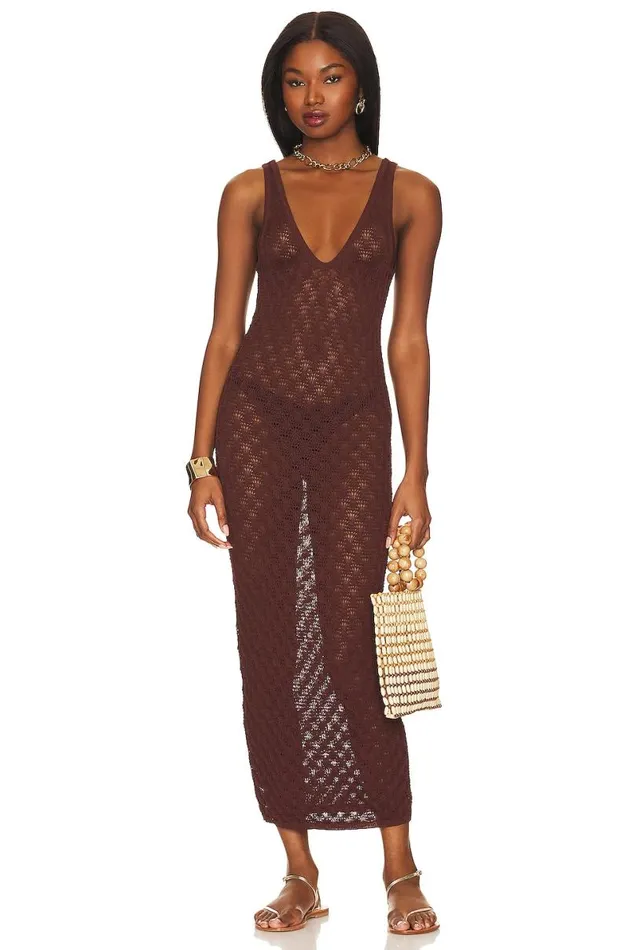 Manu Dress Chocolate Women Lovers and Friends Swimsuits and CoverUps