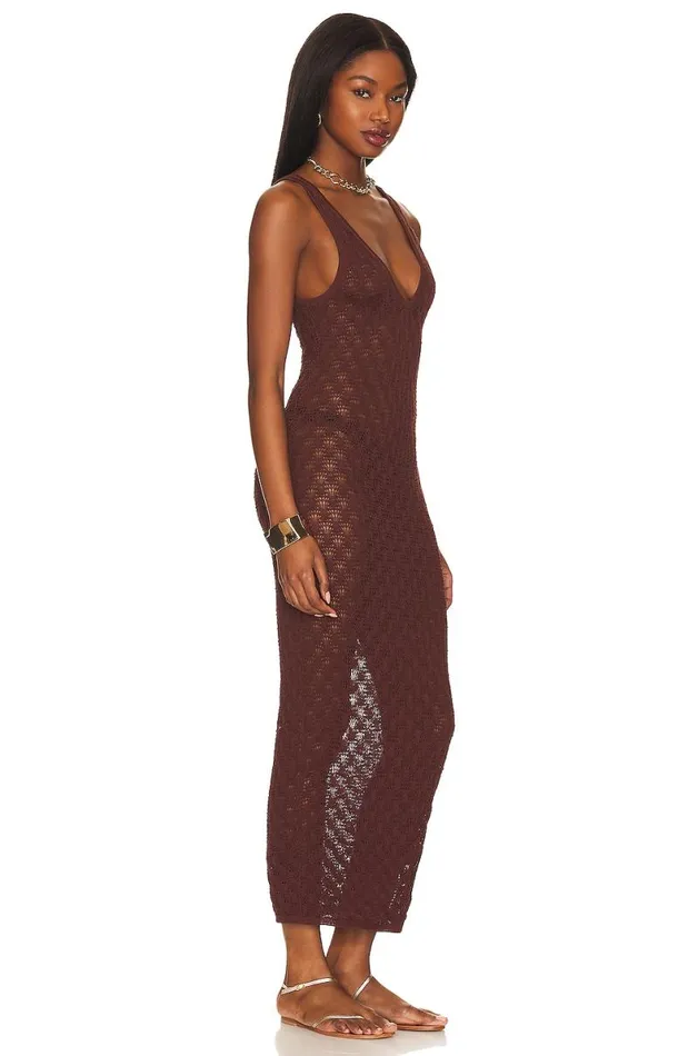 Manu Dress Chocolate Women Lovers and Friends Swimsuits and CoverUps