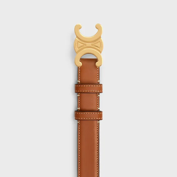 Medium Triomphe Belt In Natural Calfskin Tan Women CELINE BELTS Medium Triomphe Belt In Natural Calfskin Tan Women CELINE BELTS
