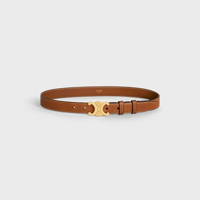 Medium Triomphe Belt In Natural Calfskin Tan Women CELINE BELTS Medium Triomphe Belt In Natural Calfskin Tan Women CELINE BELTS