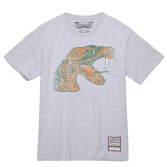Men039s Collegiate Mitchell and Ness Big Logo Tee Florida AandM University