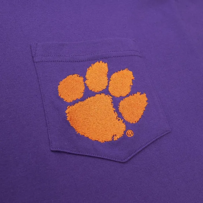 Men039s Collegiate Mitchell and Ness Premium Pocket Tee Clemson University Men039s Collegiate Mitchell and Ness Premium Pocket Tee Clemson University