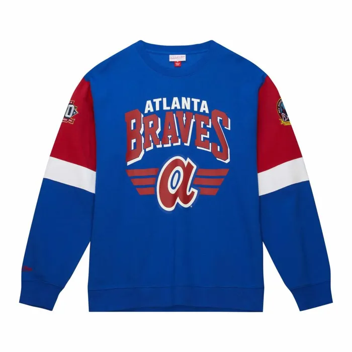 Men039s Hoodies and Sweatshirts Mitchell and Ness All Over Crew 30 Atlanta Braves Men039s Hoodies and Sweatshirts Mitchell and Ness All Over Crew 30 Atlanta Braves