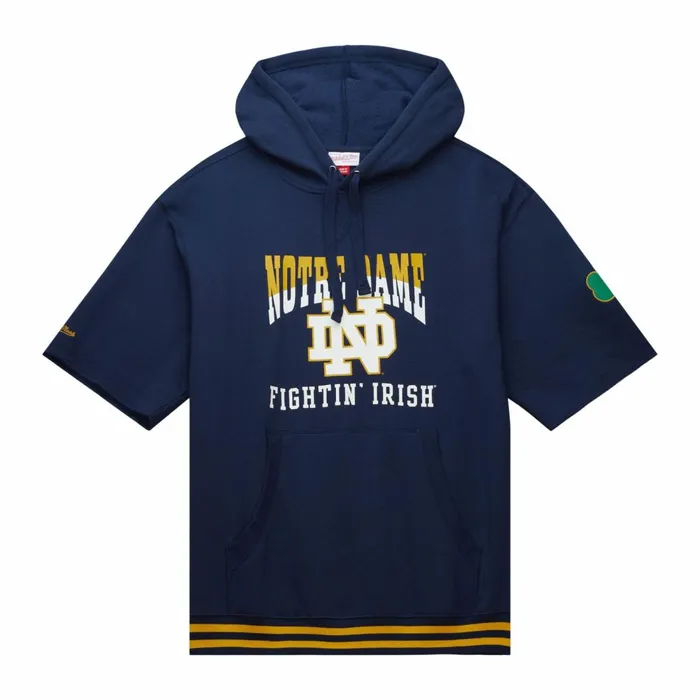 Men039s Hoodies and Sweatshirts Mitchell and Ness PreGame SS Fleece Hoodie University Of Notre Dame
