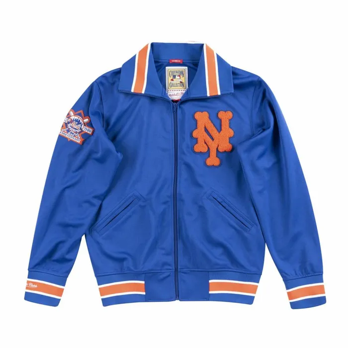 Men039s Jackets and Outerwear Mitchell and Ness Authentic BP Jacket New York Mets 1986 Men039s Jackets and Outerwear Mitchell and Ness Authentic BP Jacket New York Mets 1986