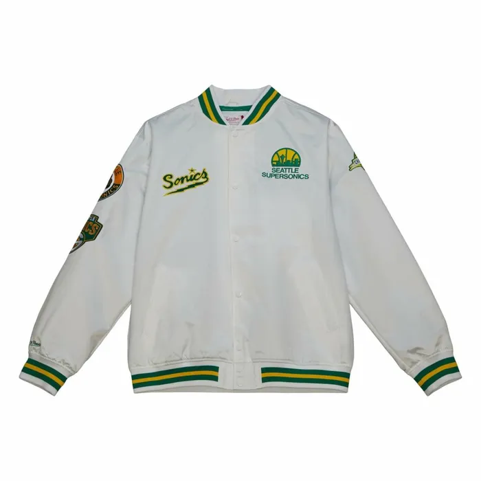 Men039s Jackets and Outerwear Mitchell and Ness City Collection Lightweight Satin Jacket Seattle Supersonics Men039s Jackets and Outerwear Mitchell and Ness City Collection Lightweight Satin Jacket Seattle Supersonics