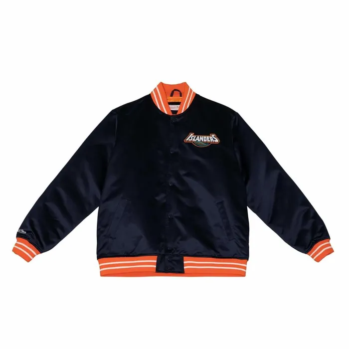 Men039s Jackets and Outerwear Mitchell and Ness Heavyweight Satin Jacket New York Islanders Men039s Jackets and Outerwear Mitchell and Ness Heavyweight Satin Jacket New York Islanders