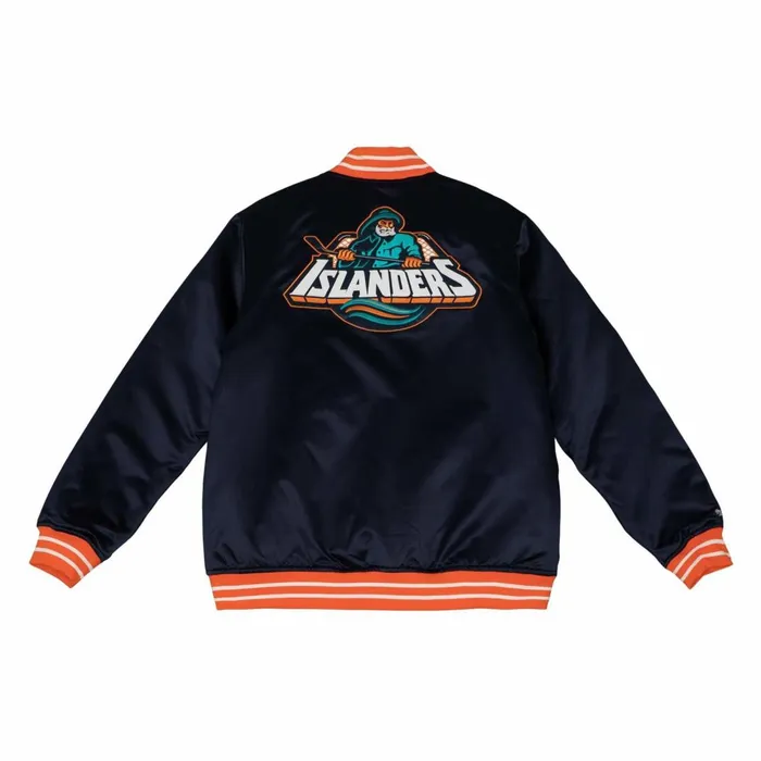Men039s Jackets and Outerwear Mitchell and Ness Heavyweight Satin Jacket New York Islanders Men039s Jackets and Outerwear Mitchell and Ness Heavyweight Satin Jacket New York Islanders