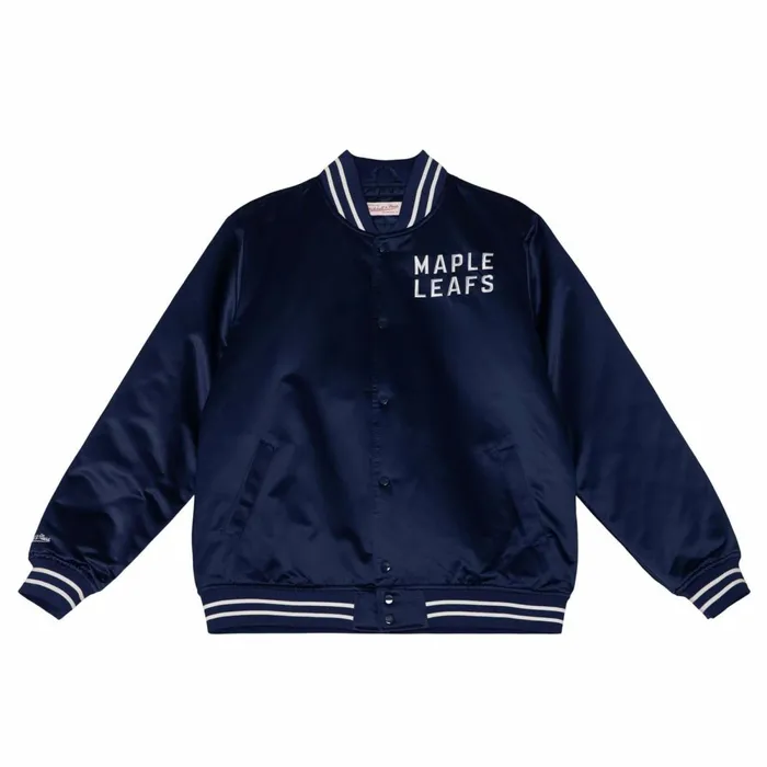 Men039s Jackets and Outerwear Mitchell and Ness Heavyweight Satin Jacket Toronto Maple Leafs Men039s Jackets and Outerwear Mitchell and Ness Heavyweight Satin Jacket Toronto Maple Leafs