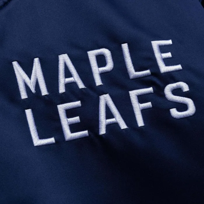 Men039s Jackets and Outerwear Mitchell and Ness Heavyweight Satin Jacket Toronto Maple Leafs Men039s Jackets and Outerwear Mitchell and Ness Heavyweight Satin Jacket Toronto Maple Leafs