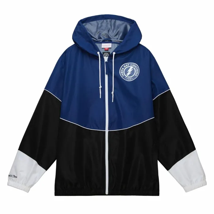 Men039s Jackets and Outerwear Mitchell and Ness Home Team Lightweight Windbreaker Tampa Bay Lightning
