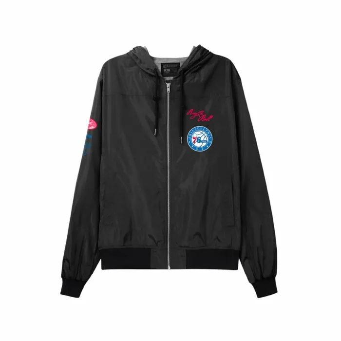 Men039s Jackets and Outerwear Mitchell and Ness MandN X BR Crew Jacket Philadelphia 76ers Men039s Jackets and Outerwear Mitchell and Ness MandN X BR Crew Jacket Philadelphia 76ers