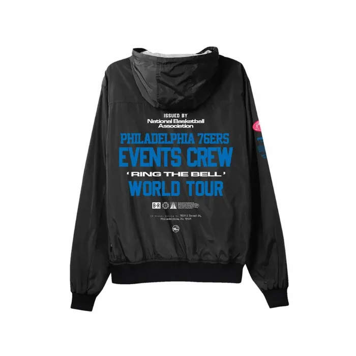 Men039s Jackets and Outerwear Mitchell and Ness MandN X BR Crew Jacket Philadelphia 76ers Men039s Jackets and Outerwear Mitchell and Ness MandN X BR Crew Jacket Philadelphia 76ers