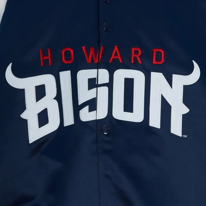 Men039s Jackets and Outerwear Mitchell and Ness Primetime Lightweight Satin Jacket Howard University Men039s Jackets and Outerwear Mitchell and Ness Primetime Lightweight Satin Jacket Howard University