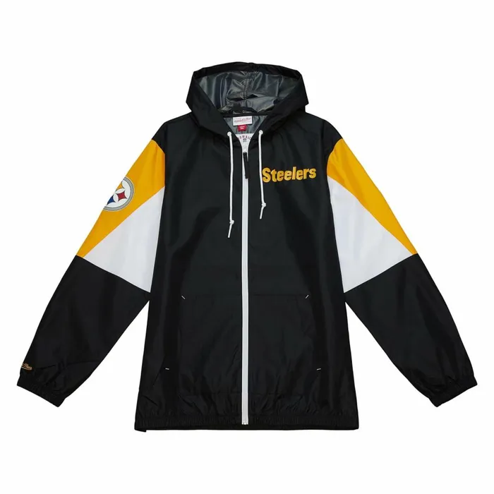 Men039s Jackets and Outerwear Mitchell and Ness Throw It Back Full Zip Windbreaker Pittsburgh Steelers Men039s Jackets and Outerwear Mitchell and Ness Throw It Back Full Zip Windbreaker Pittsburgh Steelers