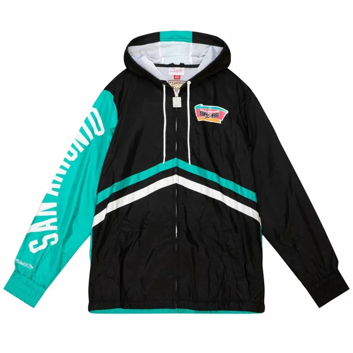 Men039s Jackets and Outerwear Mitchell and Ness Undeniable Full Zip Windbreaker San Antonio Spurs Men039s Jackets and Outerwear Mitchell and Ness Undeniable Full Zip Windbreaker San Antonio Spurs