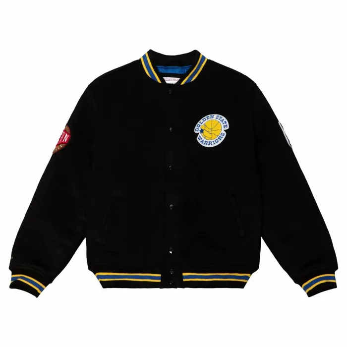 Men039s Jackets and Outerwear Mitchell and Ness Varsity Jacket Golden State Warriors Men039s Jackets and Outerwear Mitchell and Ness Varsity Jacket Golden State Warriors