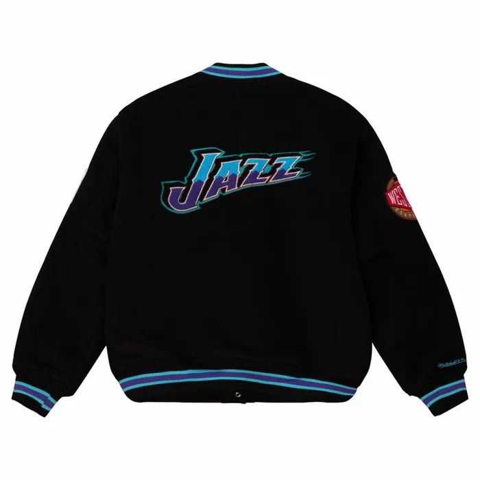 Men039s Jackets and Outerwear Mitchell and Ness Varsity Jacket Utah Jazz Men039s Jackets and Outerwear Mitchell and Ness Varsity Jacket Utah Jazz