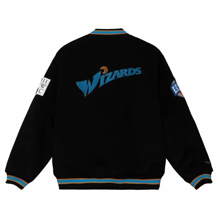 Men039s Jackets and Outerwear Mitchell and Ness Varsity Jacket Washington Wizards Men039s Jackets and Outerwear Mitchell and Ness Varsity Jacket Washington Wizards
