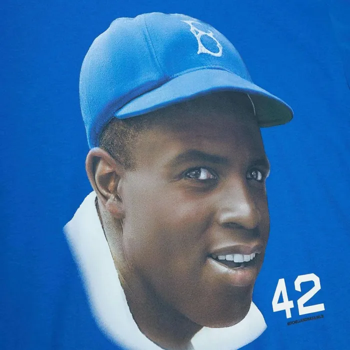 Men039s MLB Mitchell and Ness Legend Portrait Tee Brooklyn Dodgers Jackie Robinson Men039s MLB Mitchell and Ness Legend Portrait Tee Brooklyn Dodgers Jackie Robinson