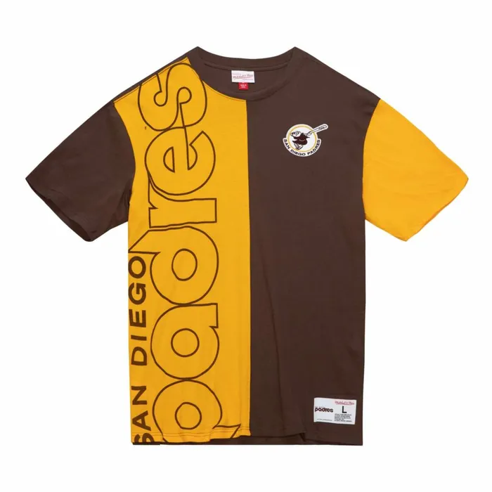 Men039s MLB Mitchell and Ness Play By Play 20 SS Tee San Diego Padres
