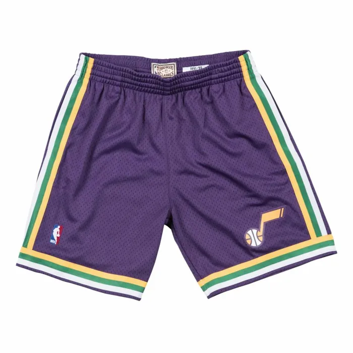 Men039s NBA Swingman Mitchell and Ness Swingman Shorts Utah Jazz Road 199192