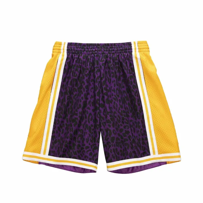 Men039s NBA Swingman Mitchell and Ness Wild Life Swingman Los Angeles Lakers 198485 Shorts Men039s NBA Swingman Mitchell and Ness Wild Life Swingman Los Angeles Lakers 198485 Shorts