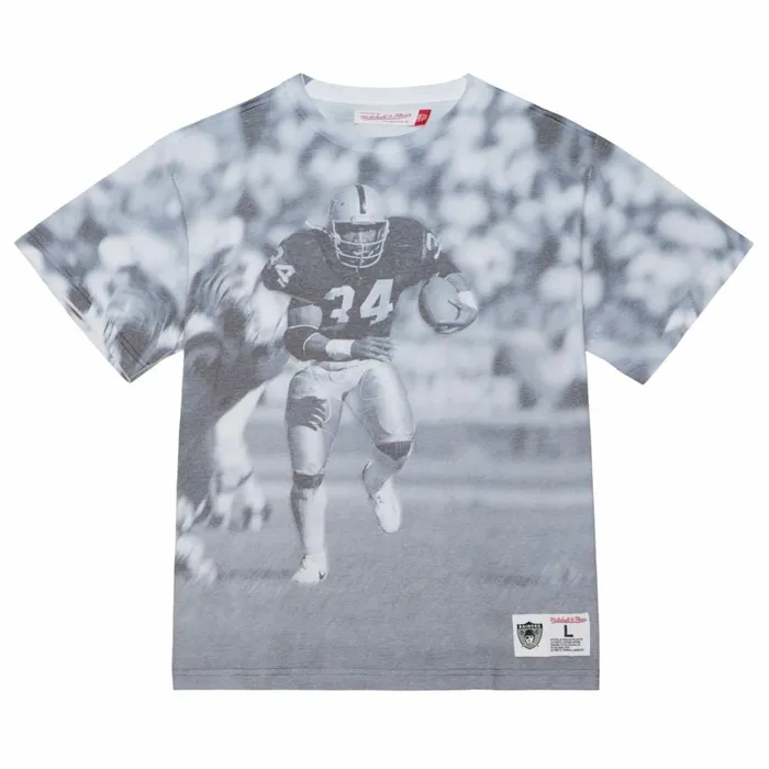 Men039s NFL Mitchell and Ness 4th And Goal Sublimated SS Tee Los Angeles Raiders Bo Jackson Men039s NFL Mitchell and Ness 4th And Goal Sublimated SS Tee Los Angeles Raiders Bo Jackson