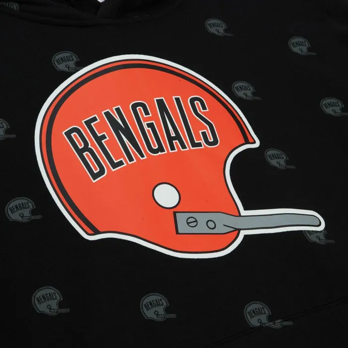 Men039s NFL Mitchell and Ness AOP Fleece Hoodie Cincinnati Bengals Men039s NFL Mitchell and Ness AOP Fleece Hoodie Cincinnati Bengals