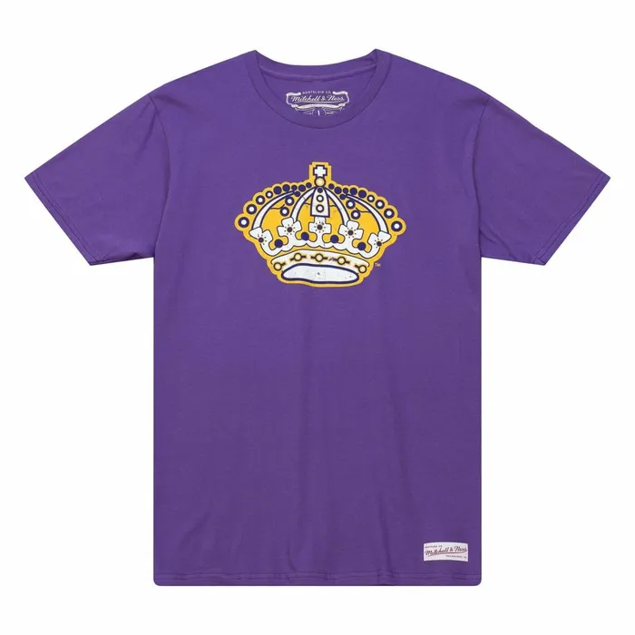 Men039s NHL Mitchell and Ness Distressed Logo Tee Los Angeles Kings