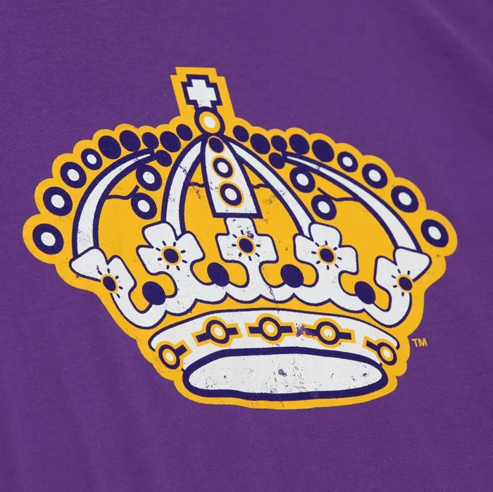 Men039s NHL Mitchell and Ness Distressed Logo Tee Los Angeles Kings Men039s NHL Mitchell and Ness Distressed Logo Tee Los Angeles Kings